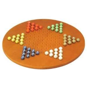  15 Jumbo Chinese Checkers Set with Marble Pieces Toys 