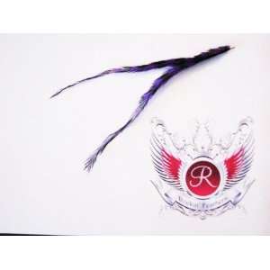   Grizzly Hair Extension Feather (Purple/Black) Standard Length: Beauty