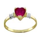 natural ruby 14k white gold solitaire ring with natural ruby