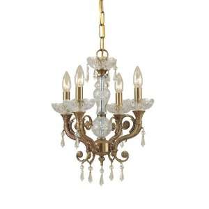 Crystorama Lighting 5174 AG CL S Regal 4 Light Mini Chandeliers in 