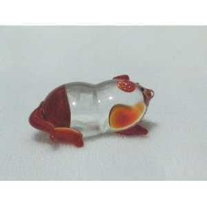    Collectibles Crystal Figurines Red Pig Sitting 