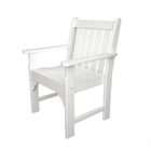   Recycled Earth Friendly Tuscan Veranda Outdoor Patio Arm Chair   White