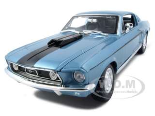   18 scale diecast car model of 1968 ford mustang cj cobra jet blue