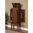 Powell Company Jewelry Armoire with Contemporary Style in Walnut 
