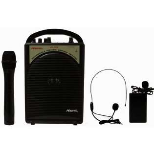   PA System with Built in Dual Wireless Microphones, BLACK 