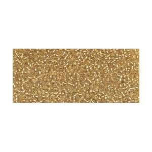   Glass Seed Beads 12/0 Silver Lined 60 Gms/Pkg Gold; 12 Items/Order