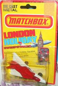 1981 MATCHBOX LESNEY #27 SWING WING JET LONDON HOLIDAY  