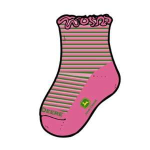  John Deere Toddler Pink Multi Stripe Socks   LP35510: Home 