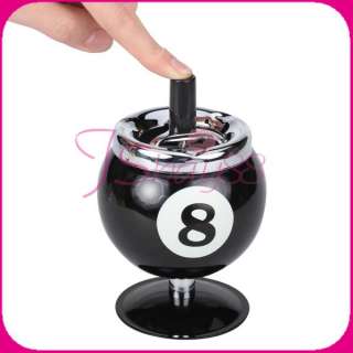   Cigarette Ashtray Holder Stand Push Button Pool Billiard Ball  