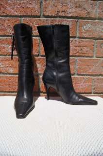 BP. Black Leather Lace SHEA LEA Fashion Boots 8 M  