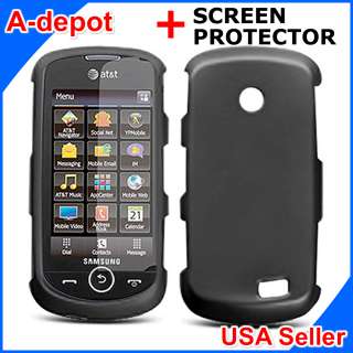   A817 Solstice 2 II Black Rubberized Hard Case Cover +Screen Protector
