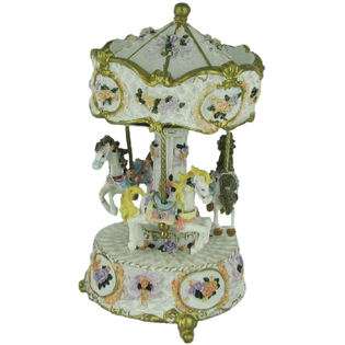 JSNY Collectible Hand Painted Musical Revolving Carousel 