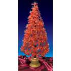   Pre Lit Color Changing Fiber Optic Red Poinsettia Christmas Tree