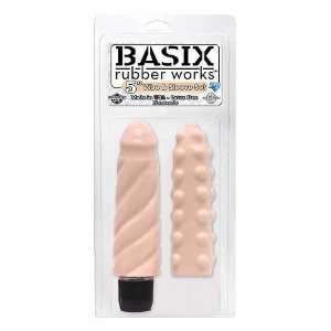  Basix 5.5 Vibe N Sleeve Set Flesh Pipedreams Health 