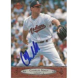  Charles Nagy Signed Cleveland Indians 1996 UD Card Sports 