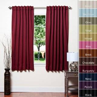  Solid Thermal Insulated Back Tap Blackout Curtain 63L  1 