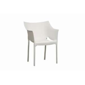  Wholesale Interiors White Molded Stacking Chair Set of 2 