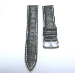 18MM ITALIAN LEATHER WATCH BAND STRAP FOR ROLEX W/S BLACK  