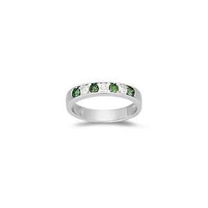  2/5 (0.37 0.45) Ct Green Diamond & White Diamond Ring in 