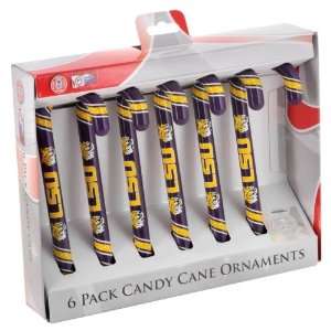 LSU Tigers 2010 Christmas Tree Candy Cane Ornaments:  
