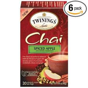 Twinings Cinnamon Apple Breakfast Tea, Tea Bags, 20 Count Boxes (Pack 
