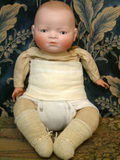 20 LifeSize Huge Bye Lo Baby All Original Antique Doll  