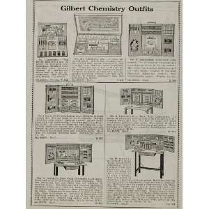  1937 ORIG Print Ad Gilbert Chemistry Set Laboratory Lab 