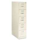 HON 210 Series 5 Drawer Letter File, 28 1/2d, Putty