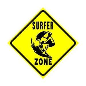  SURF ZONE waves sport surfboard swim sign: Home & Kitchen