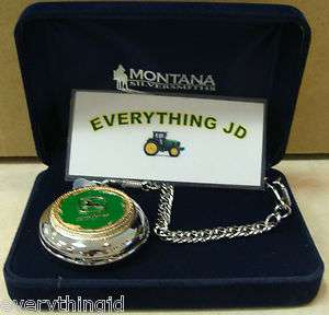 Pocketwatch with John Deere Wheat Logo by Montana Silversmiths LP36237 