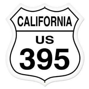  California Route 395 Automotive Shield Metal Sign   Garage 