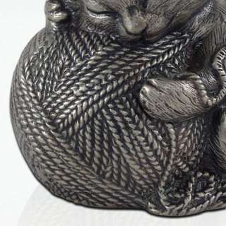 Precious Kitty Cat   Silver   Metal Pet Cremation Urn   Free Shipping