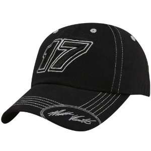  #17 Matt Kenseth Black Big Number Signature Adjustable Hat 
