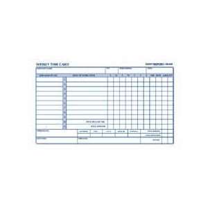   Time card pad in weekly format provides a durable, convenient record