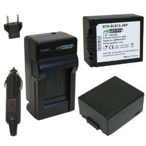 Battery and Charger Kit for Panasonic DMW BLB13, DMW BLB13E and Lumix 