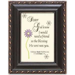 Sisters Blessings Cottage Garden Inspirational Distressed Black Tiny 