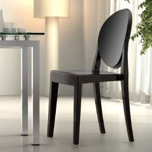    Set of 4 Zuo Anime Black Acrylic Dining Chairs: Furniture & Decor