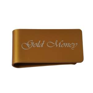 Personalized Free Engraved Gold Money Clip Plus   