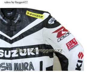   GP RACING Motorcycle/motorcross/motorbike PU leather jacket black/blue