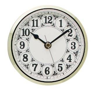 3 1/2 Quartz Clock Inserts  White Roman Dial