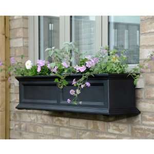   Sub Irrigated 48 Inch Window Boxes in Black Patio, Lawn & Garden