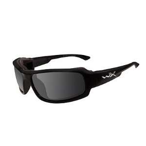  Wiley X Airborne Sunglasses Gloss Black Smoke Sports 