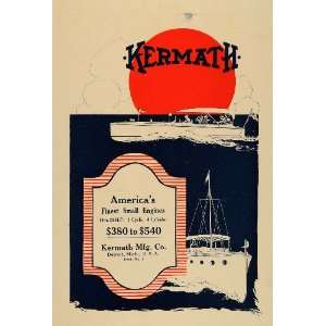1919 Ad Kermath Manufacturing Small Engines Boats Water   Original 