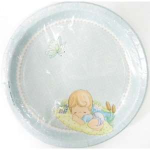   : Party Supplies plate dinner precious moments baby boy: Toys & Games