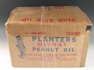 Vintage Planters Mr. Peanut Hi Hat Peanut Oil Shipping Box  