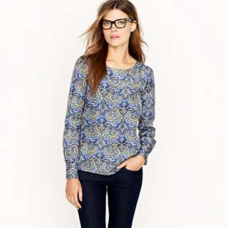 Talitha top in peacock paisley   blouses   Womens shirts & tops   J 