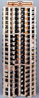 Country Pine Curved Corner 84 Bottles Wine Rack   NEW  