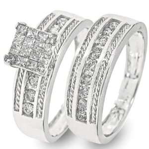   Ladies Wedding Band   Free Gift Box   Size 9.5 MyTrioRings Jewelry