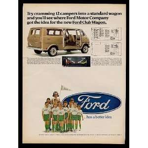  1968 Ford Club Wagon Camp Ra Pa Ho Kids Print Ad (9511 
