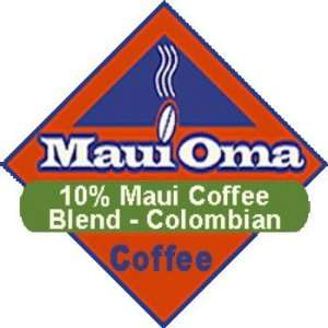 Hawaii Maui Oma Coffee 3 lb. Bean 10 % Maui Decaf  Grocery 